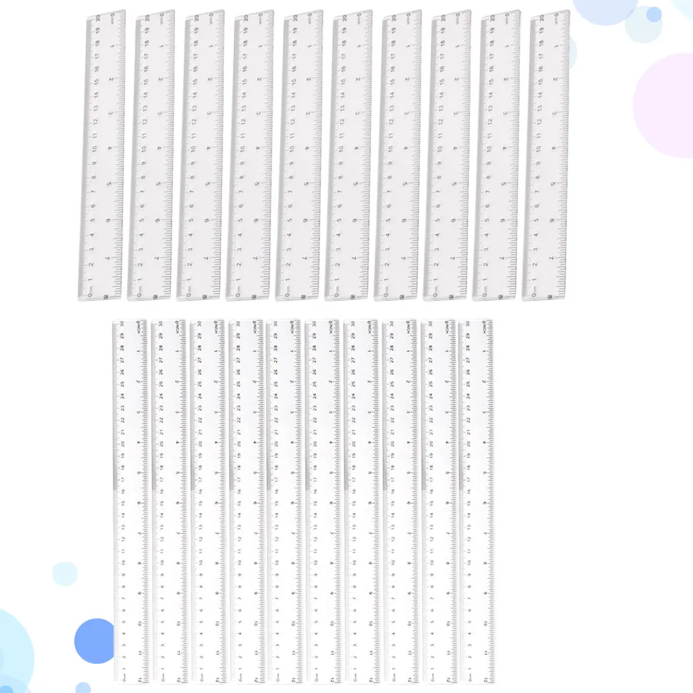 

Набор из 20 высокоточных пластиковых линеек для черчения (20 см и 30 см) для студентов, школы, офиса и домашнего использования. Канцелярские товары.