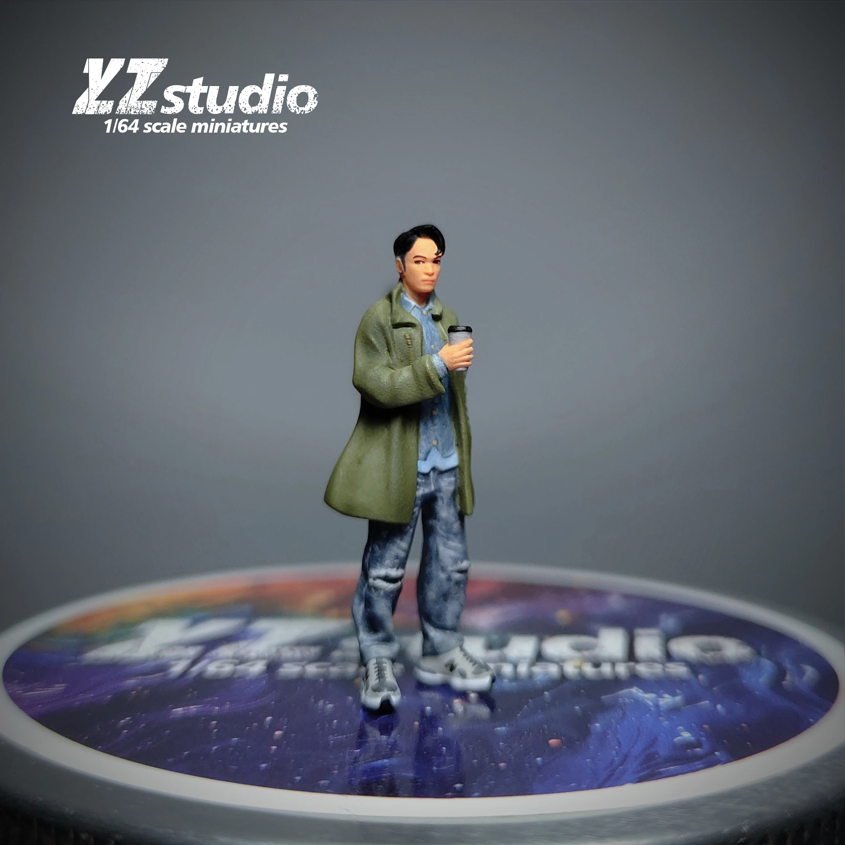 

Zz Studio Diorama 1/64 Scale Figurines Model Lazy Coffee Style Handsome Man Collection Miniature Hand-painted