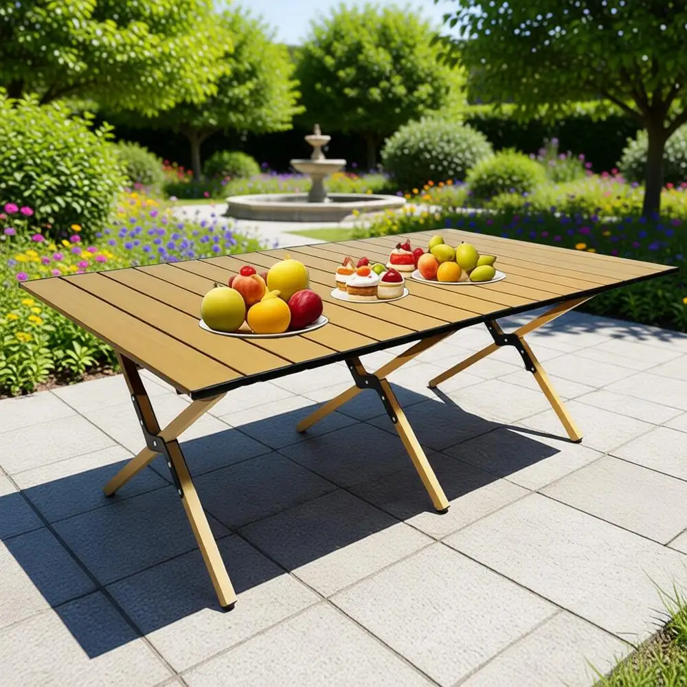 

Складной алюминиевый стол для путешествий, пляжа, кемпинга и пикников - легкий, компактный, универсальный для использования в помещении и на улице