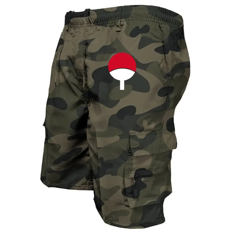 Summer Anime Cargo Shorts For Men Tactical Quick Dry Multi-pocket Shorts Men\'s Outdoor Clothes Hunting Fishing Short Pants