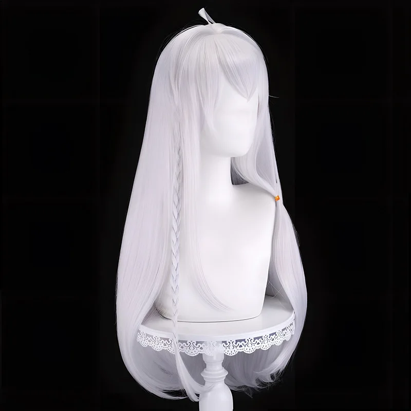 Witch's Journey – Irena Anime Cosplay Perücke Hauptweiblicher Charakter gewölbte Kopfhaut Silber Farbverlaufsmischung