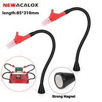 NEWACALOX Magnetic Helping Hands Third Hand Soldering Tool PCB Holder 2 Pieces/5 Pieces Flexible Gooseneck Metal Arms for Crafts