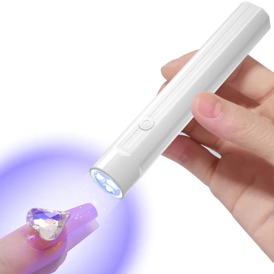 Portable Handheld Mini Nail Lamp For All Gel Polish Quick Dry USB Nail Dryer Machine Manicure Lamp Mini Flashlight Pen