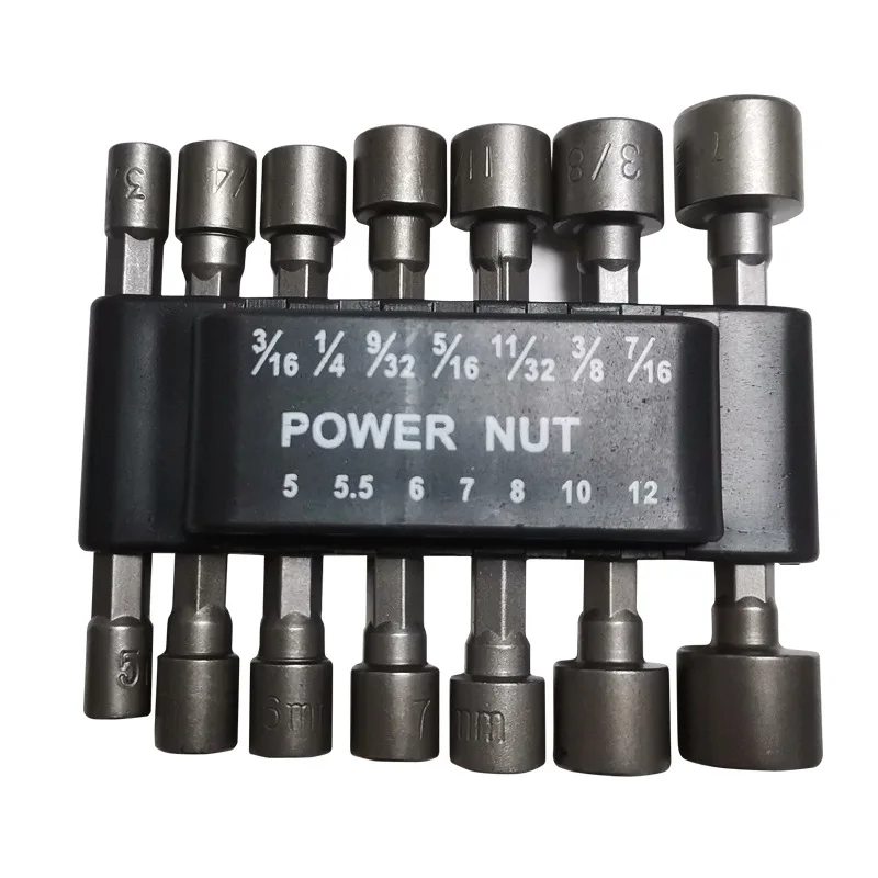 14-Piece Strong Sleeve British Auto Repair Air Nutsette Bit Cross Universal Nut Rotating Tool Set