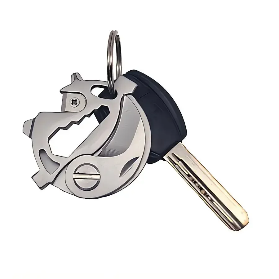 

Coin Round Steel Folding Blade Folding Knife,Screwdriver Rope Cutter Keychain Stainless Steel Folding Blade Knives Keyring