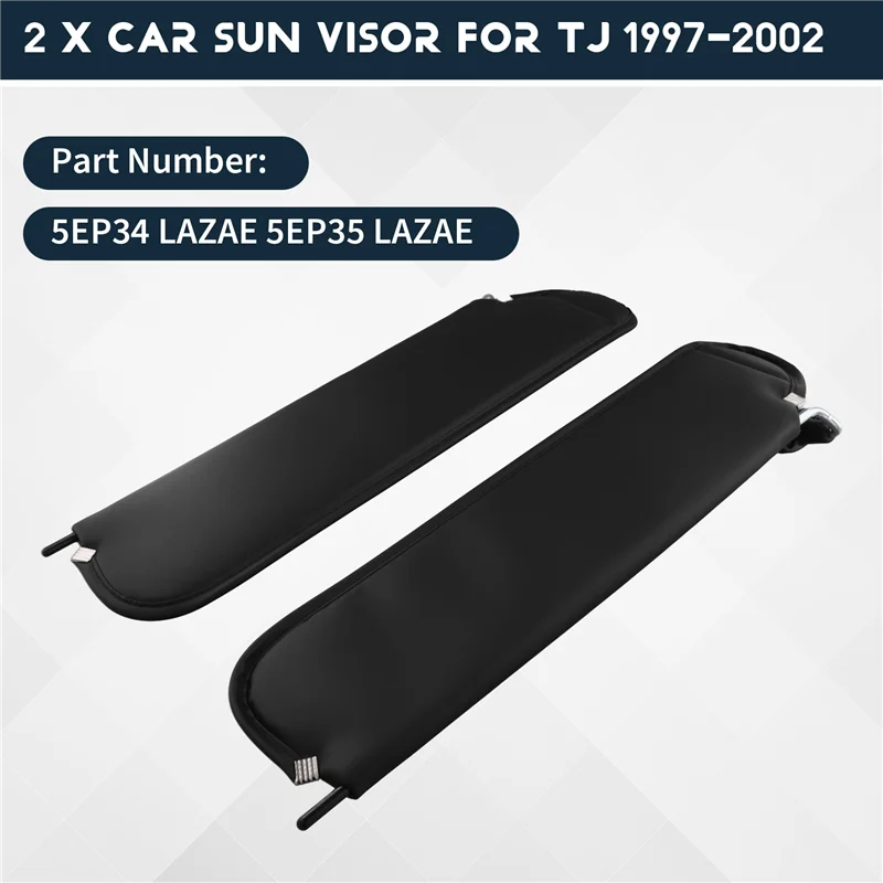 

Car Left Driver & Right Passenger Sun Visor Sunshade For Jeep Wrangler TJ 1997-2002 5EP34 LAZAE 5EP35 LAZAE