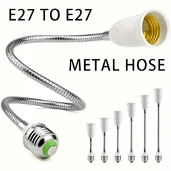 1pc E27 LED Light Bulb Lamp Holder Flexible Extension Adapter Socket Extend E27 To E27 Adapter Converter Wall Base Holder Screw