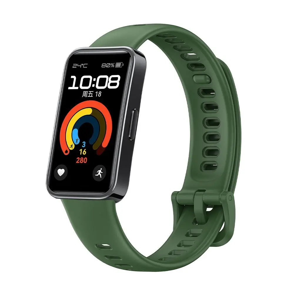 สายนาฬิกาซิลิโคนระบายอากาศได้ดีสายรัดข้อมืออัจฉริยะอุปกรณ์ทดแทนสายนาฬิกาสำหรับ Huawei 9/8