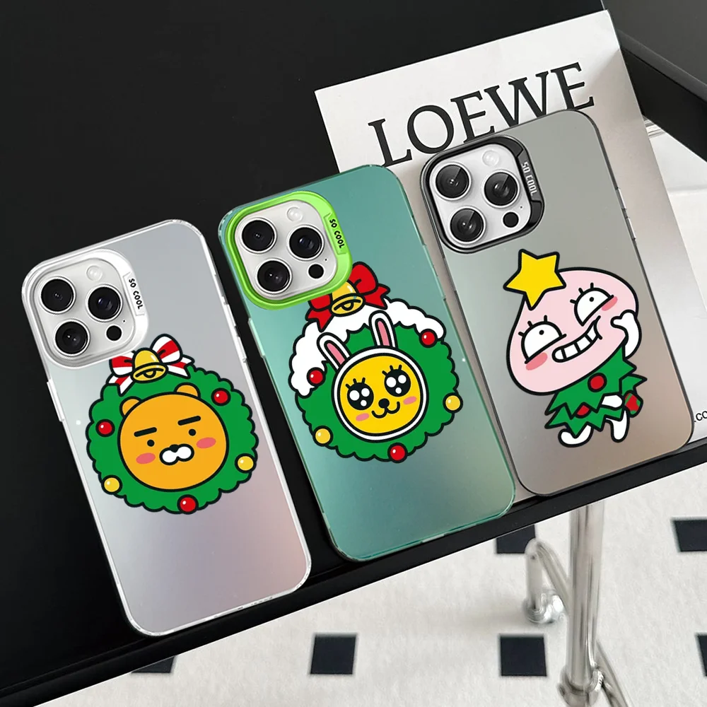 KAKAO FRIENDS Phone Case For iPhone 16 15 14 13 12 11 Pro Max X XR XSMAX 8 7 Plus Matte Shockproof Back Cover