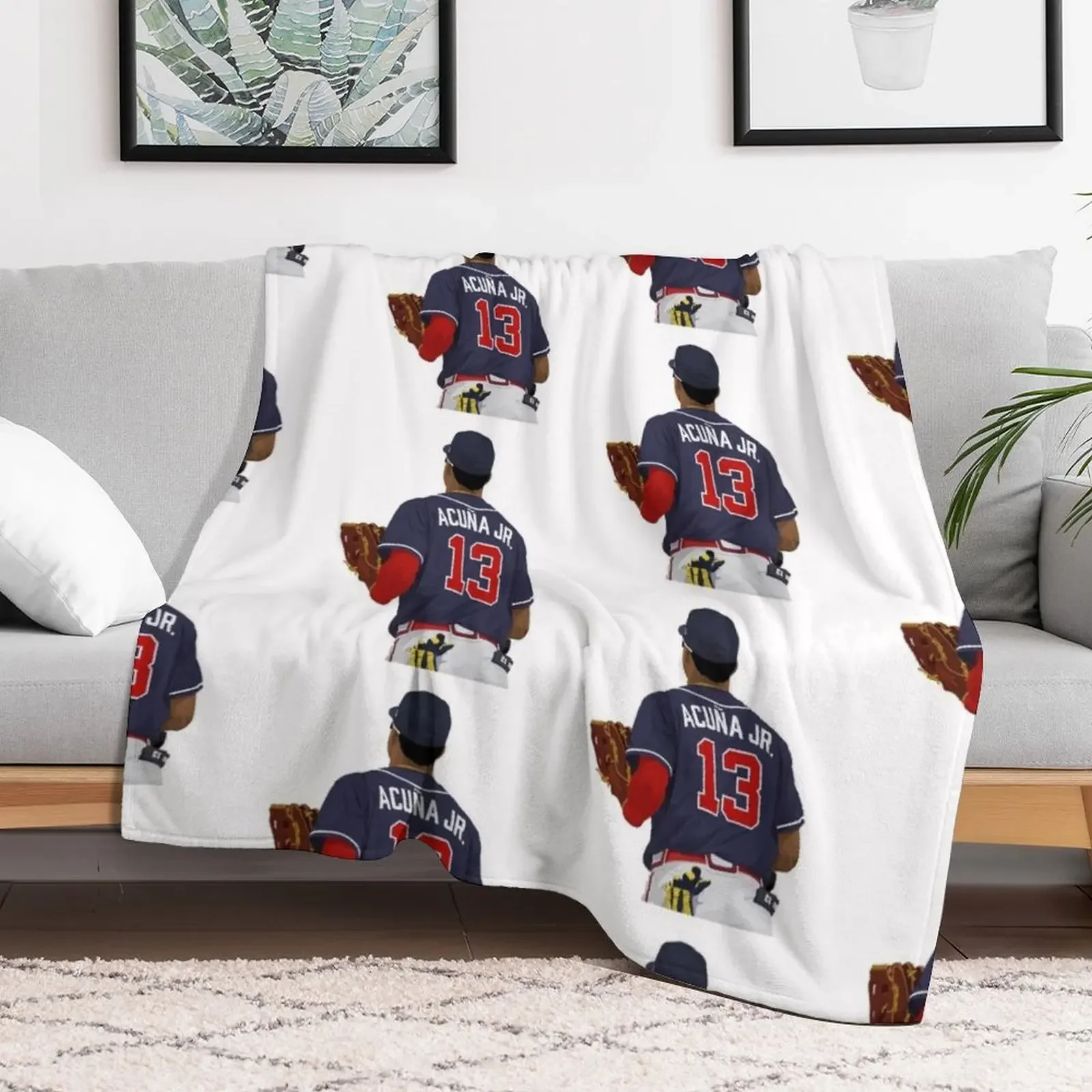 Ronald Acu?a Jr. MVP Throw Blanket Fade Resistant Durable Throw Blanket