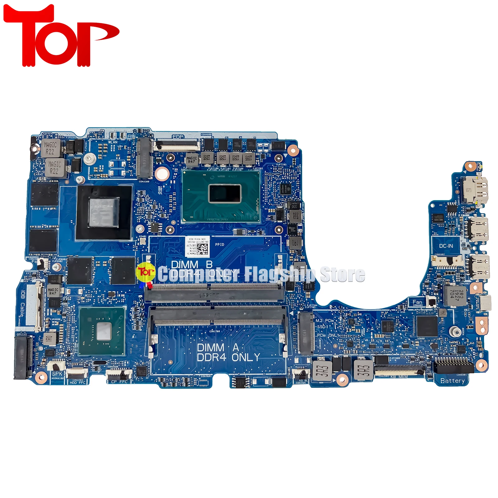 NBL_N15_MB Laptop Motherboard For DELL Inspiron 7590 7591 I5-9300H I7-9750H GTX1650/V4G Mainboard Fast Shipping