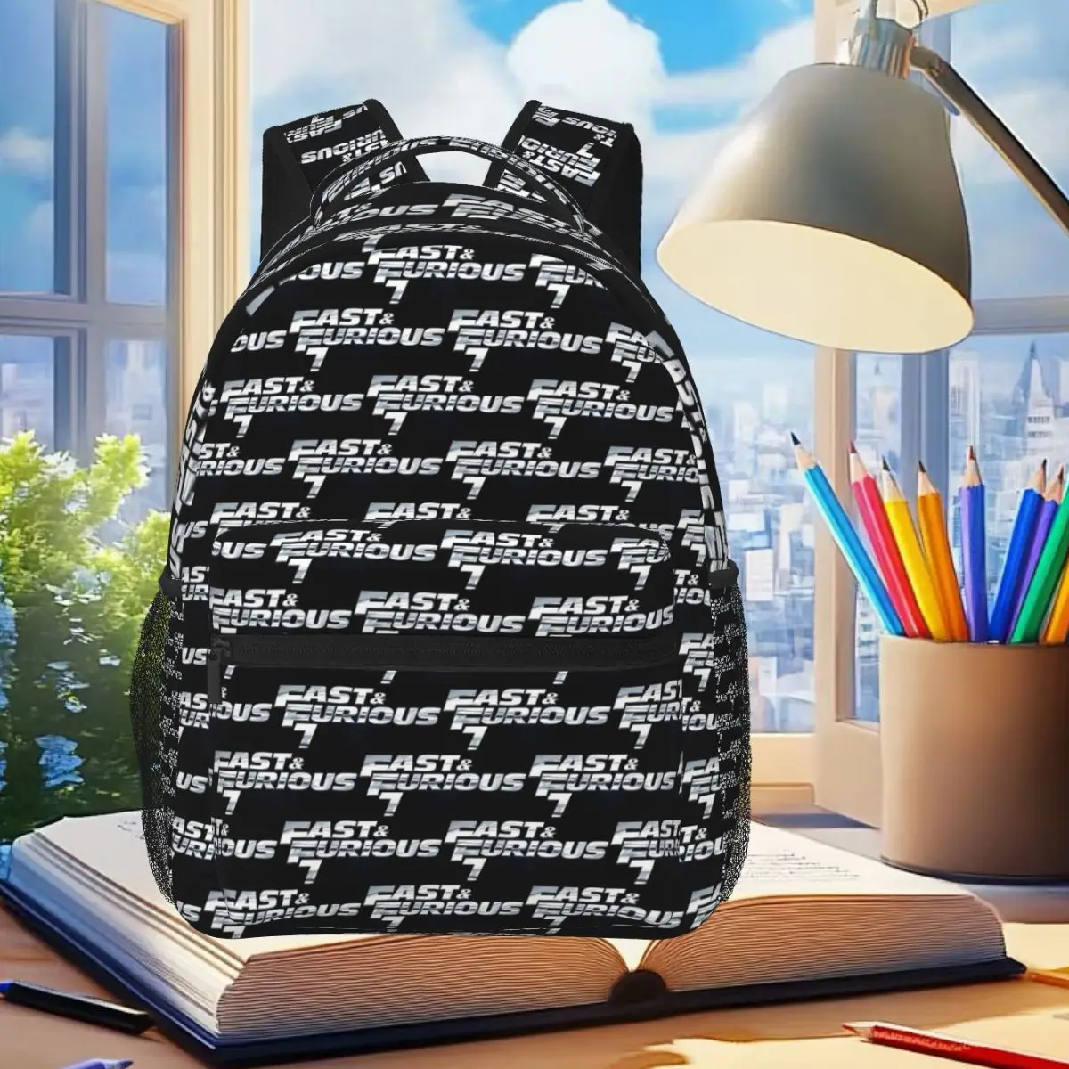 

Fast And Furious Backpack Student Boys Girls BookBag Children School Bag Laptop Shoulder Bags for Men Women