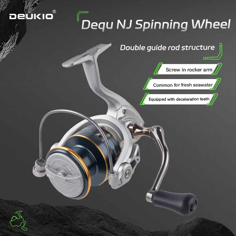 DEUKIO 5,2:1, передаточное число 26 фунтов, максимальное сопротивление, спиннинговая уличная рыболовная катушка Luya для пресной воды, соленой воды