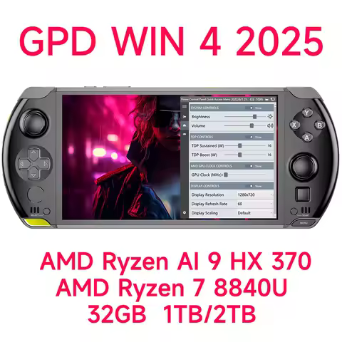 GPD WIN 4 2025 AMD Ryzen&trade; AI 9 HX 370/ AMD Ryzen 7 8840U Processor 32GB RAM 1TB/2TB Hard Drive 6-inch Pocket Mini PC Laptop