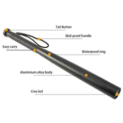 Batte de baseball super lumineuse, lampe de poche LED, T6, torche en alliage, urgence, auto-éclairage extérieur