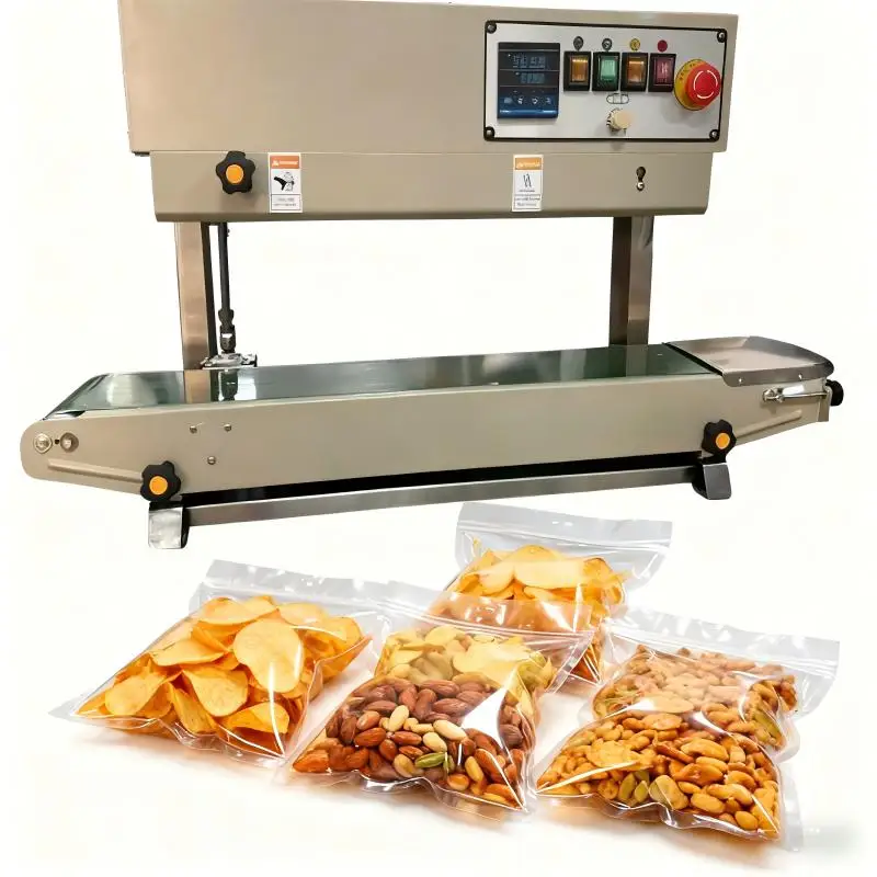 Automatic Nitrogen Gas Flushing Band Sealer Plastic Bag Sealing with Nitrogen Filling