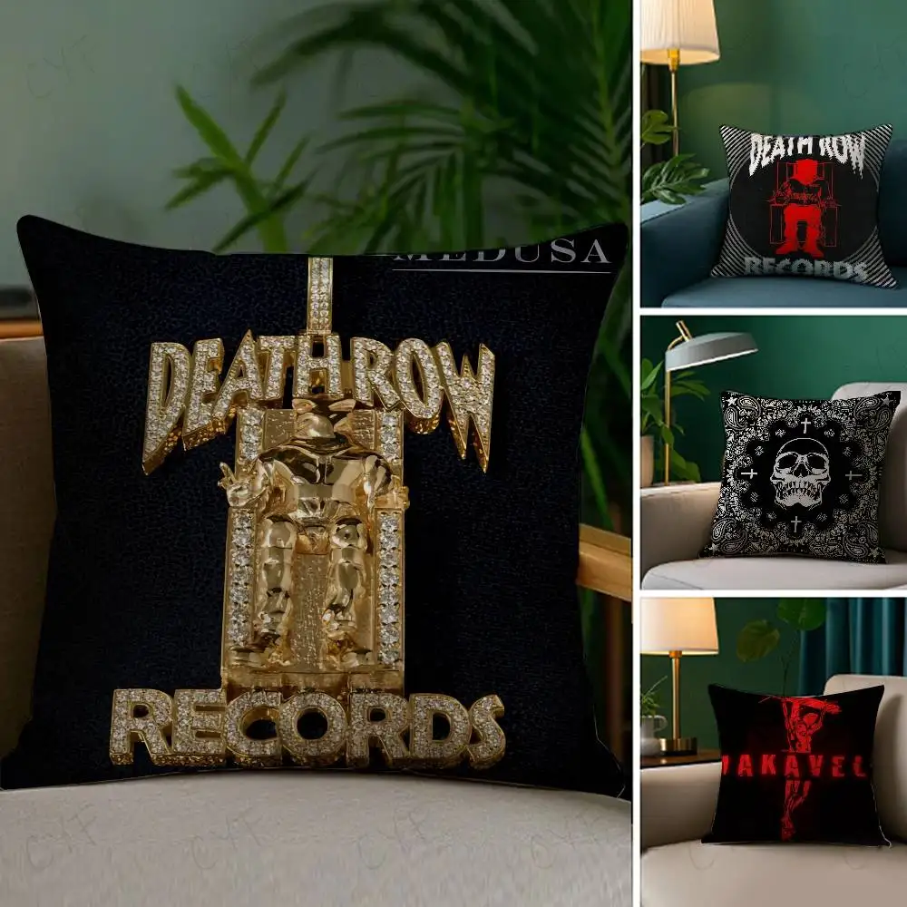 Singer D-Death Row Records Pillow Case Custom Printed Brushed Fleece Pillow, Baby Skin-Touch, Eco-Friendly Dye-Sublimation Cushi