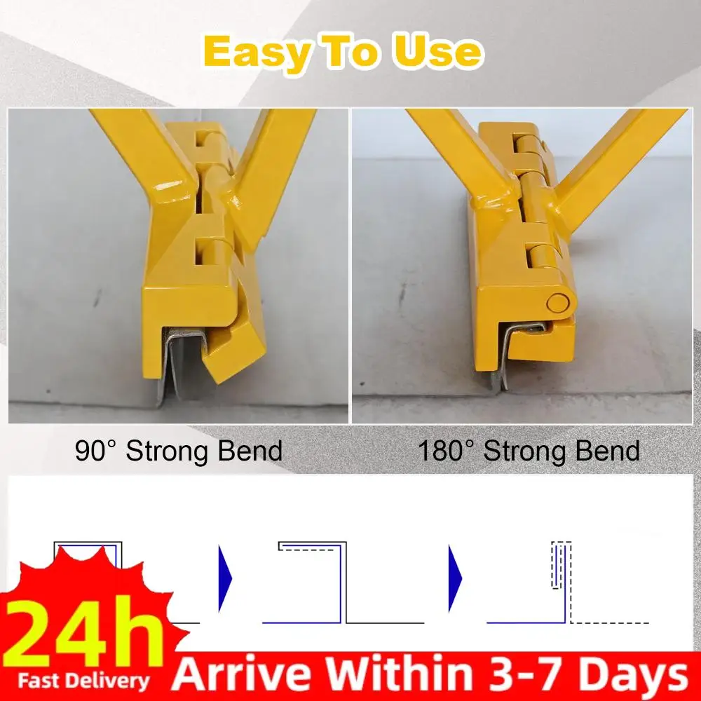 

Ручной инструмент для фальцевания кровли 2-в-1, 90 градусов ° &180 ° Механический замок двойного сложения с шириной захвата 6 дюймов, разработанный для кровельщиков