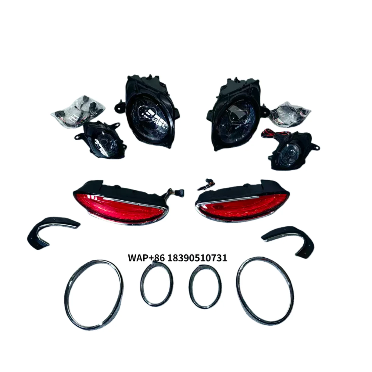 CZJF New Diamond LED Headlight & Taillight System 12V 65W 6000 Lumens for Continental GT 2019-