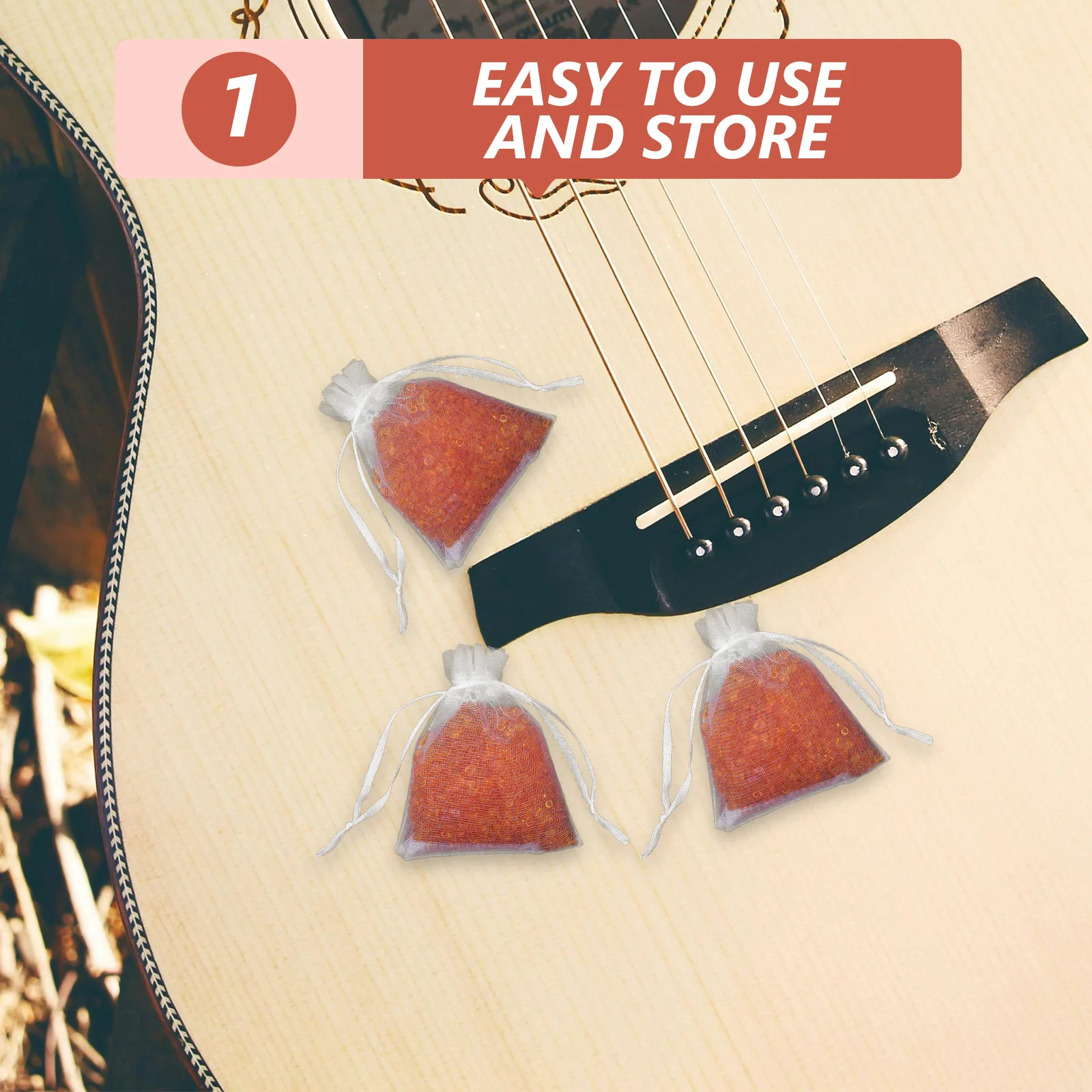 

10Pcs High Efficiency Silicone Desiccant Moisture Absorber Pack for Guitars Violin Musical Instruments Silica