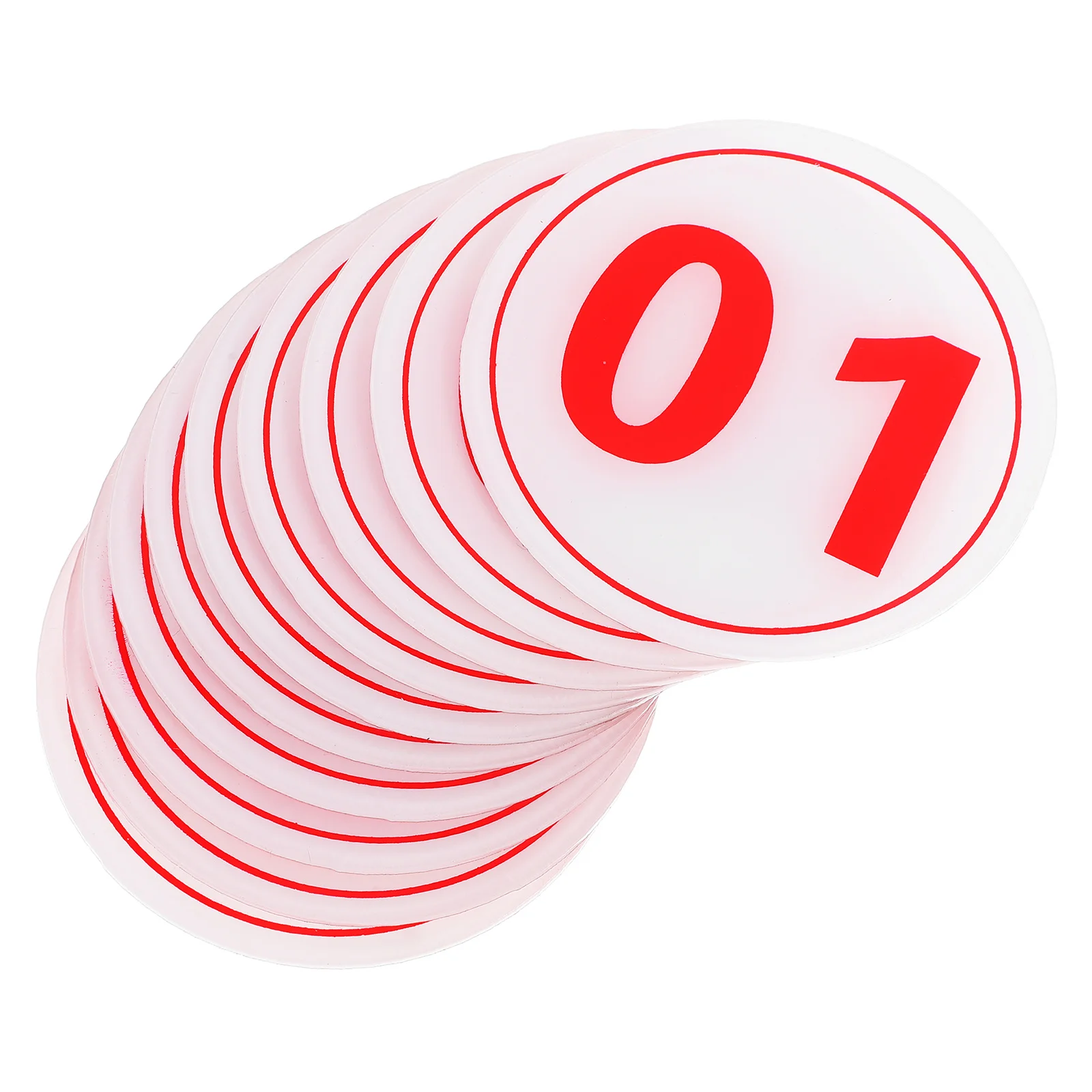 

10 Acrylic Number Stickers 8 5x8 5cm White Red Minimalist Adhesive Door Locker Room Table Numbers Hotel Signs
