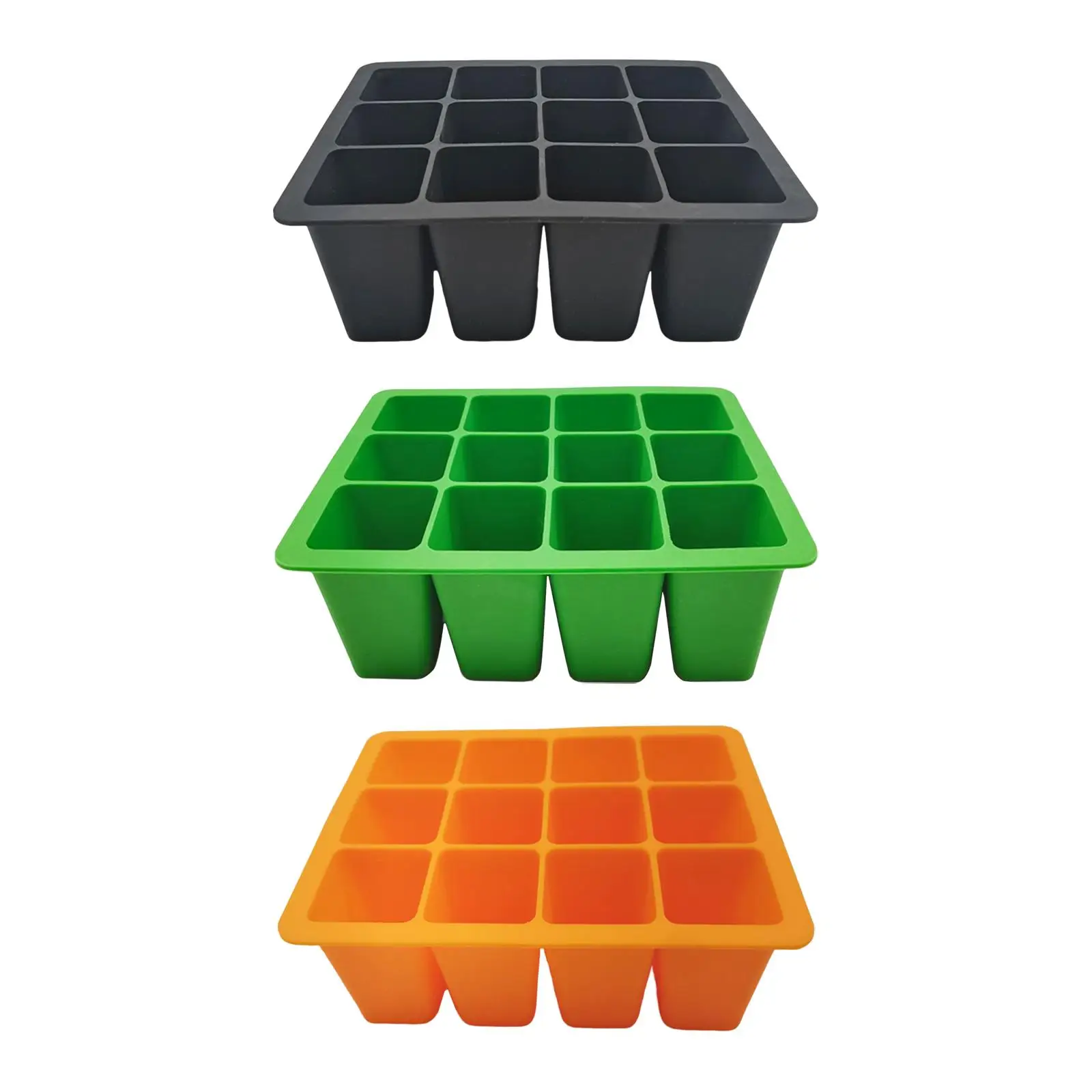 12 Cell Seedling Starting Tray Silicone Accessory Greenhouse Accessory Saving