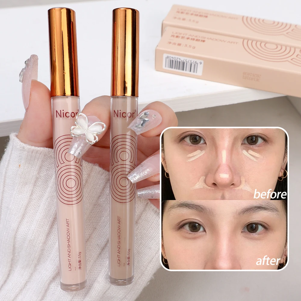 Liquid Contouring Bronzer Stick Waterproof Matte Natural Grey Brown Brighten Nose Shadow Highlighter Cream Face Makeup Cosmetics