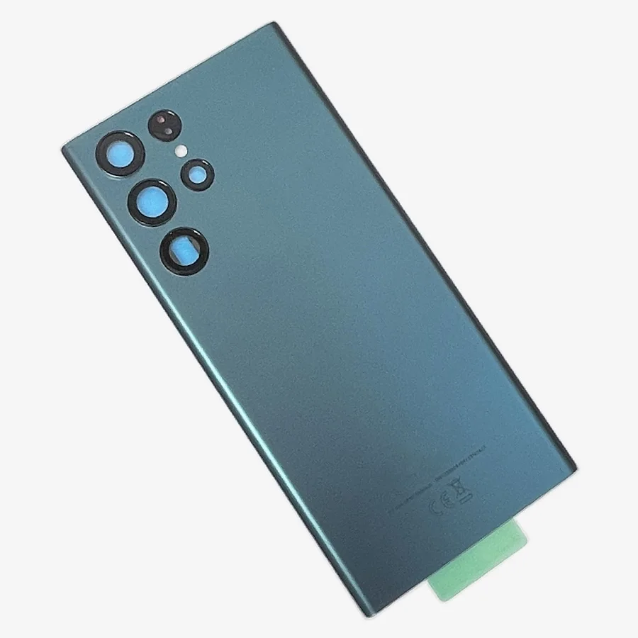 Cubierta trasera de cristal para Samsung Galaxy S22 Ultra 5G, carcasa dura de repuesto para batería trasera, cubierta de carcasa trasera con adhesivo