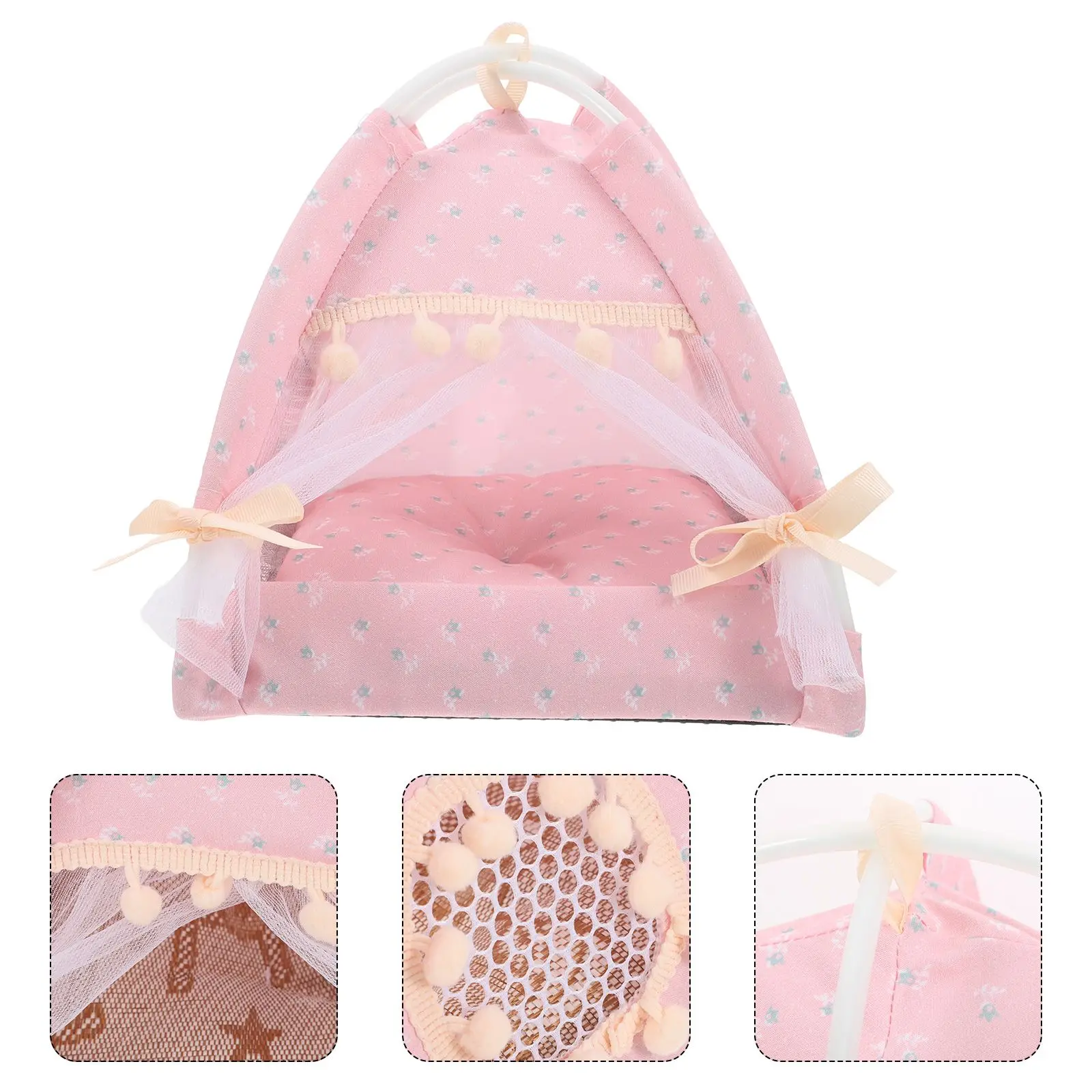 House Miniature Dollhouse DIY Kit Tent Assembled Scene Houses Minature Furniture