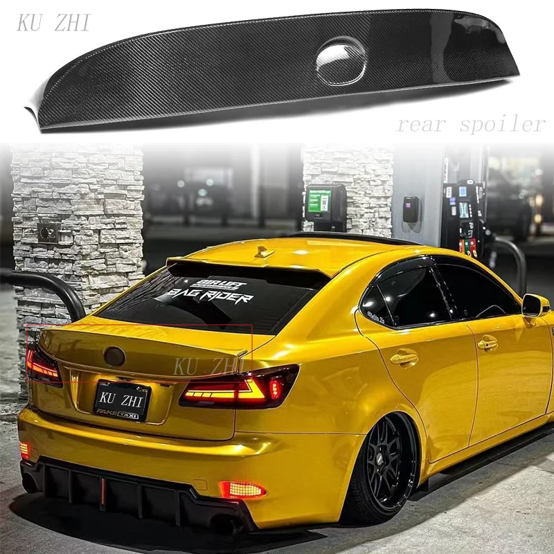 Carbon Fiber Rear Trunk Boot Duck Spoiler Back Windshield Wing For Lexus IS IS250 IS300 IS350 2006-2012 IS-F WALD Style Styling