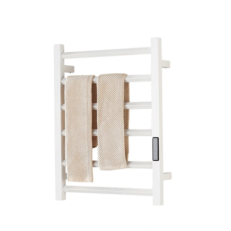 Bathroom Electric Towel Rack Stainless Steel Temperature & Time Control Smart Heating Towel Warmer for Apartment 220V EU Plug