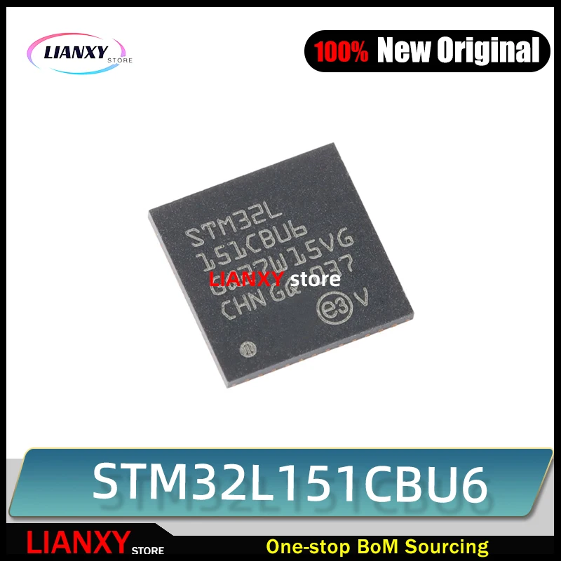 

Original STM32L151CBU6 UFQFPN-48 ARM Cortex-M3 32-bit microcontroller MCU