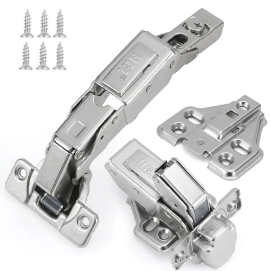 

Pack 165 Degree Soft Close Cabinet Hinges, Full Overlay Kitchen Cabinet Hinges, Concealed European Hinges for Lazy Susan, Pie C