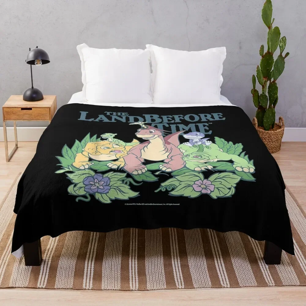 Land Before Time Pastel Dinosaur Friends Throw Blanket Bed covers Decorative Sofa Blankets