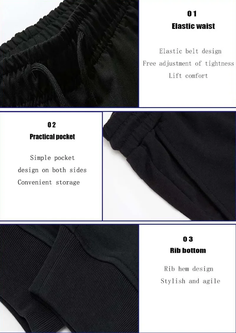 2024 New Men's Sweatpants Spring Autumn Breathable Jogging Male Pants Multiple Packs Male Outdoor Concise Straight Trousers