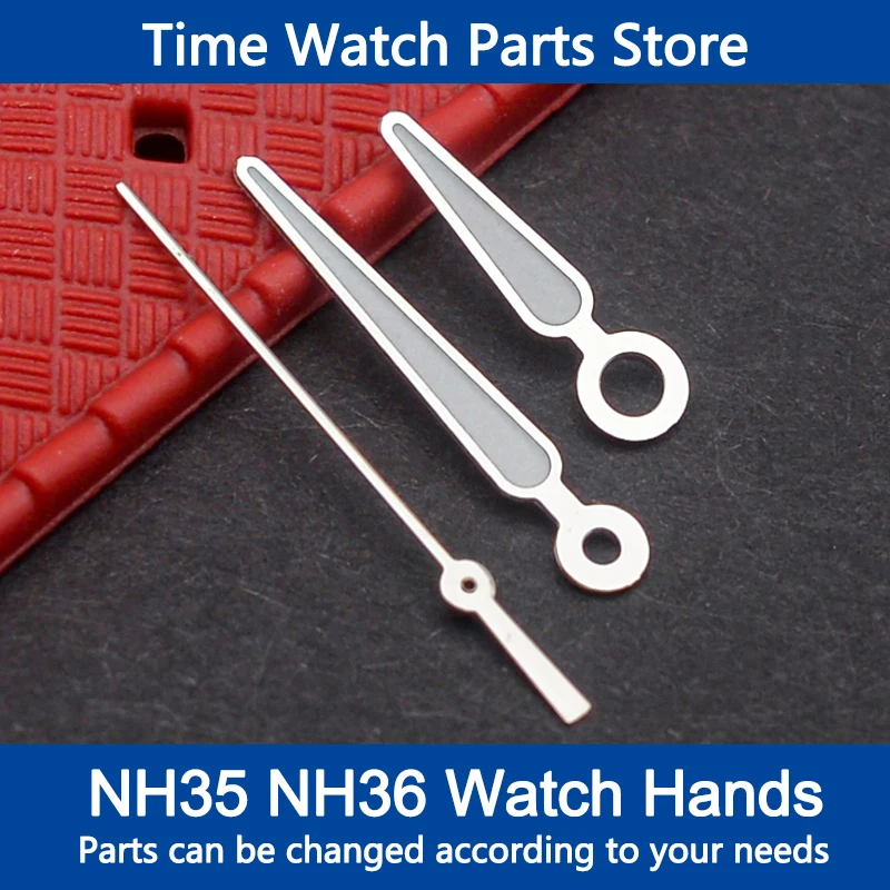 

9*12.5*13mm Watch Accessories Hand for NH35 NH36 Movement Watch Needle Hands for Silver-filled luminous