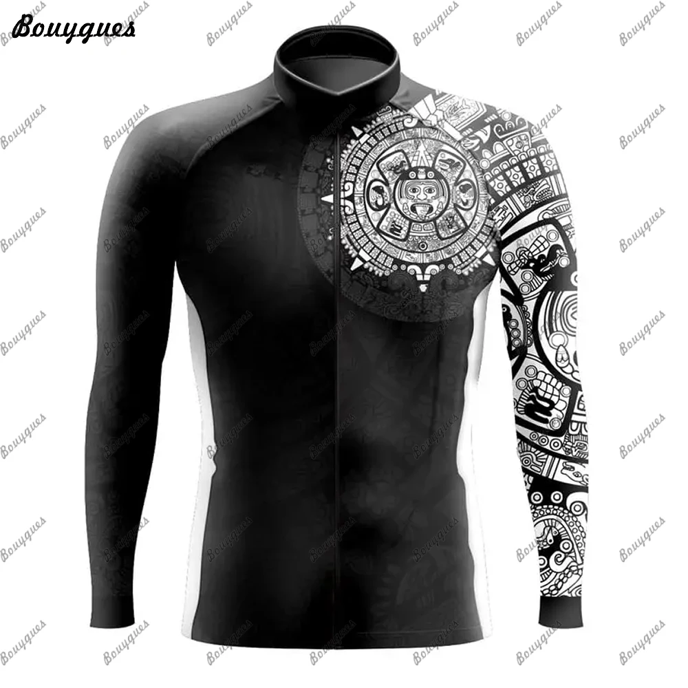 2023 New Team Cycling Jersey Set Long Sleeve Mountain Bike Cycling Clothing Breathable MTB Bicycle Clothes Wear for Mans