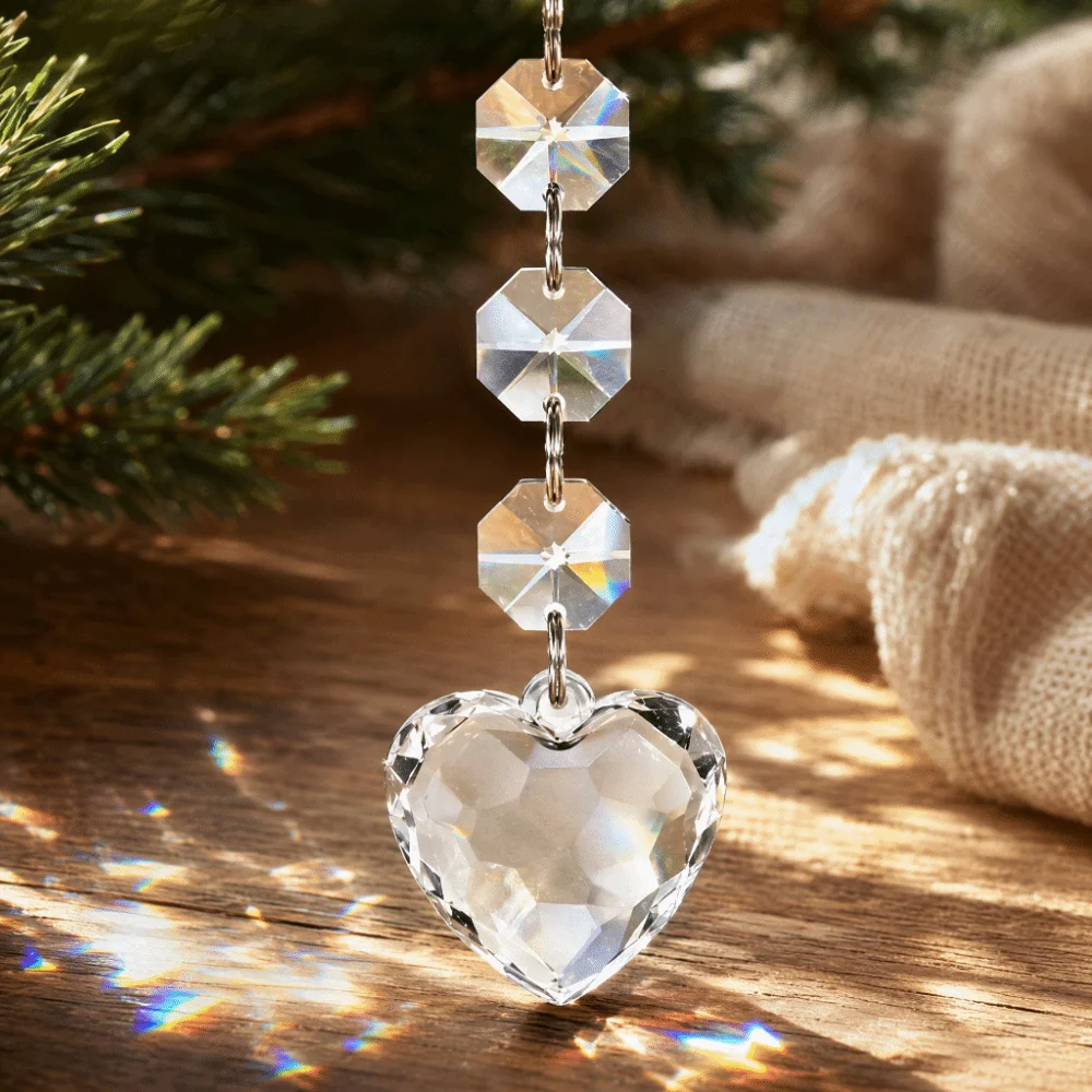 30pcs Crystal Clear Christmas Tree Ornaments Acrylic Christmas Decoration Hanging Pendant Decor Water Droplet