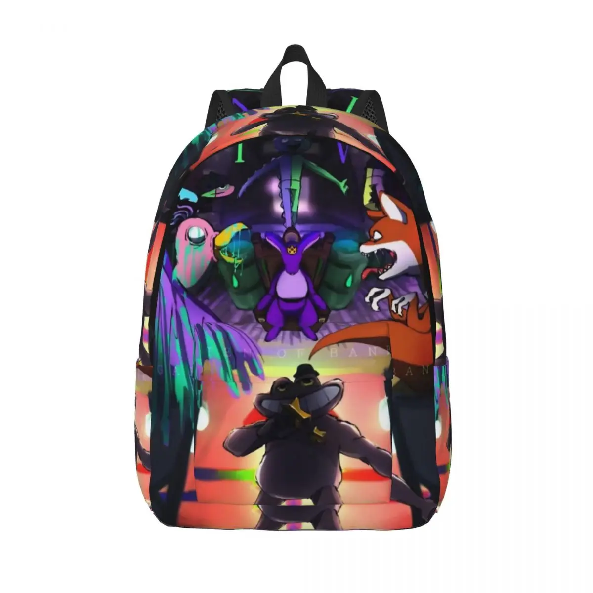 حقيبة ظهر Garten Of Banban Funny Games للرجال والنساء، حقائب قماشية رائعة للعمل في المدرسة الثانوية مع جيب