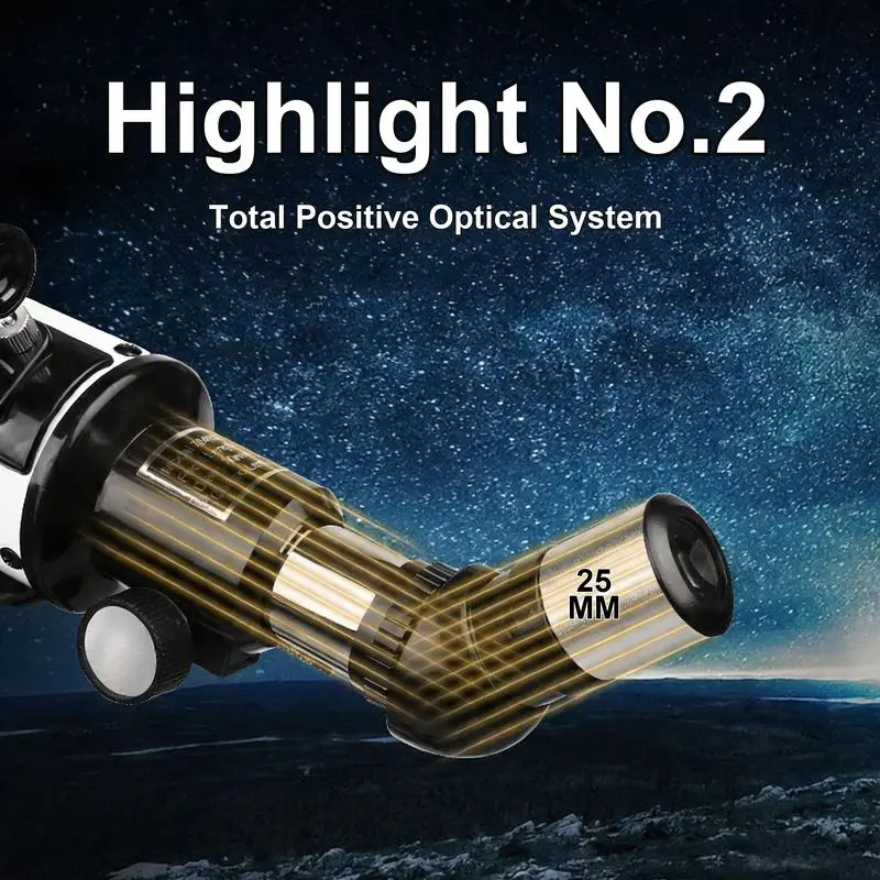 Children's Toy Remote High Magnification 70360 Refracting Astronomical Telescope Adjustable Tripod