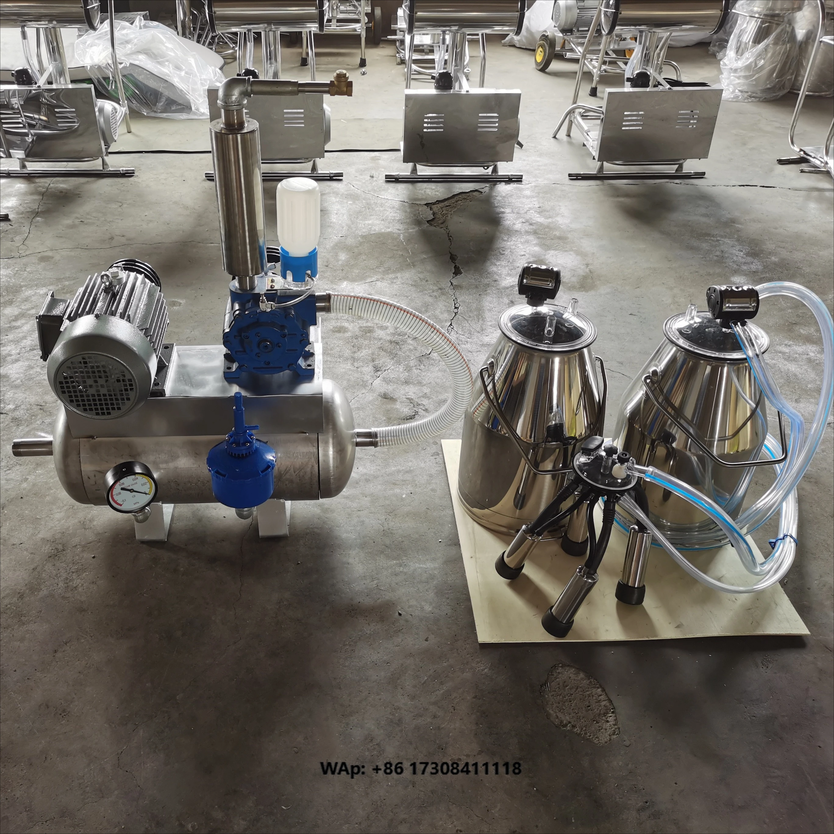 GREAT FARM Cow Milk Machine Bucket Milker Bucket Milking Machine Portable Vacuum Model for Dairy Cow Farm