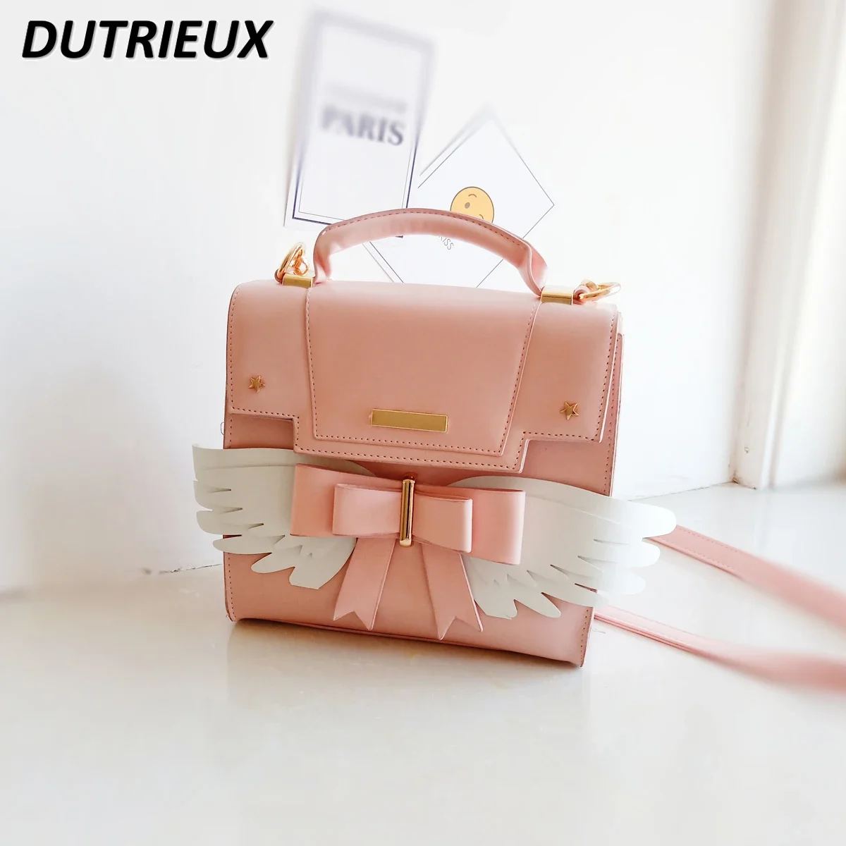 Lolita Japanese Style Large Capacity Shoulder Bag Female 2024 New Fashion Spring Autumn Bow Lolita Crossbody JK Women's Bags