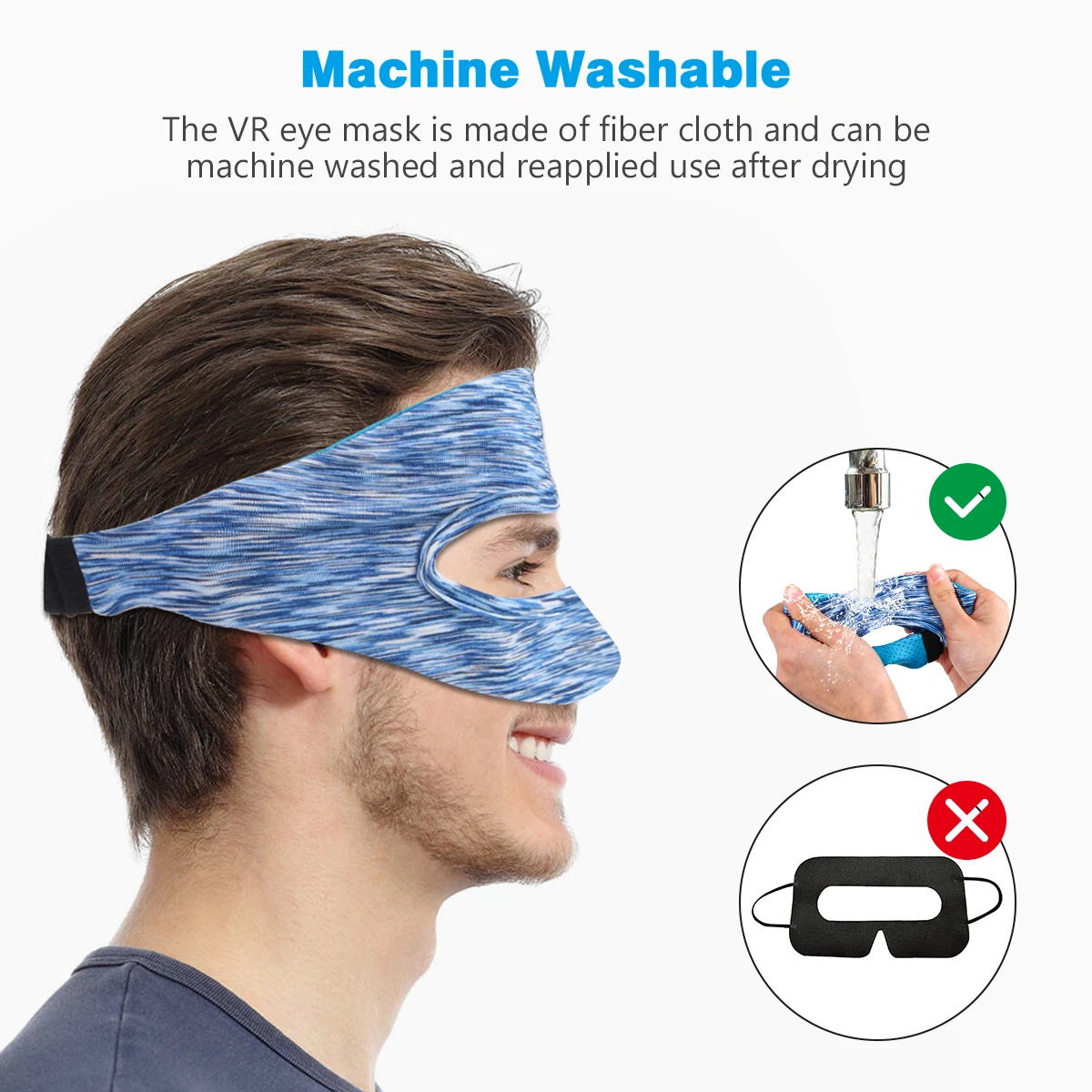 VR Eye Mask Cover Breathable Sweat Band Padding Virtual Reality Headsets Cover For PS VR2 PSVR2 Pico Oculus Quest 2 Accessories