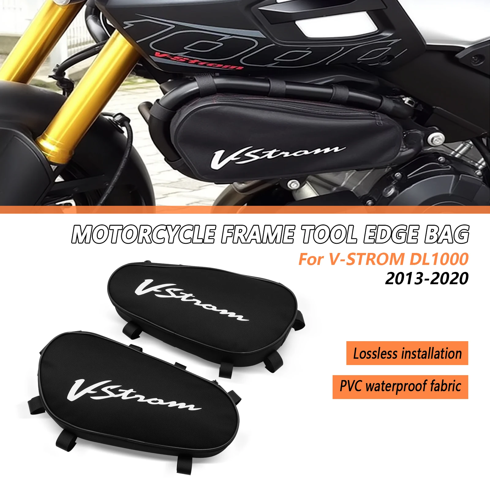 

Frame Crash Bars Waterproof Bag Repair Tool Placement Bag For V-STROM DL1000 DL 1000 2013-2020 Motorcycle Accessories