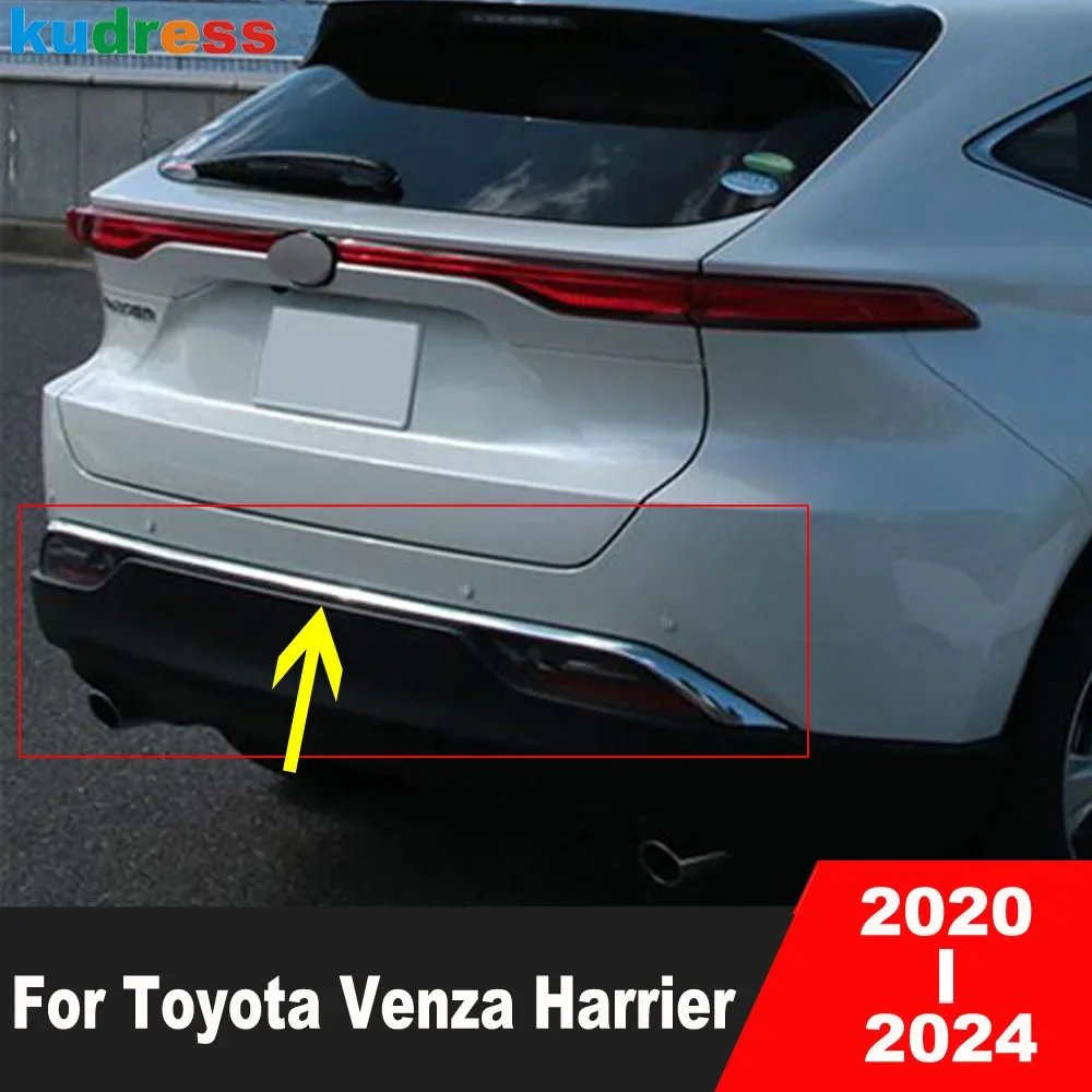 

For Toyota Venza Harrier 2020 2021 2022 2023 2024 Chrome Car Rear Bumper Cover Trim Tailgate Boot Lip Molding Strip Accessories