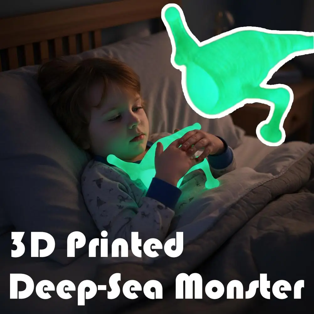 3D Printed Deep-Sea Monster Action Figure Ocean Marine Animals Decor Ornament Model Movable Joint Creative Cute Toy Gift Craft view 4