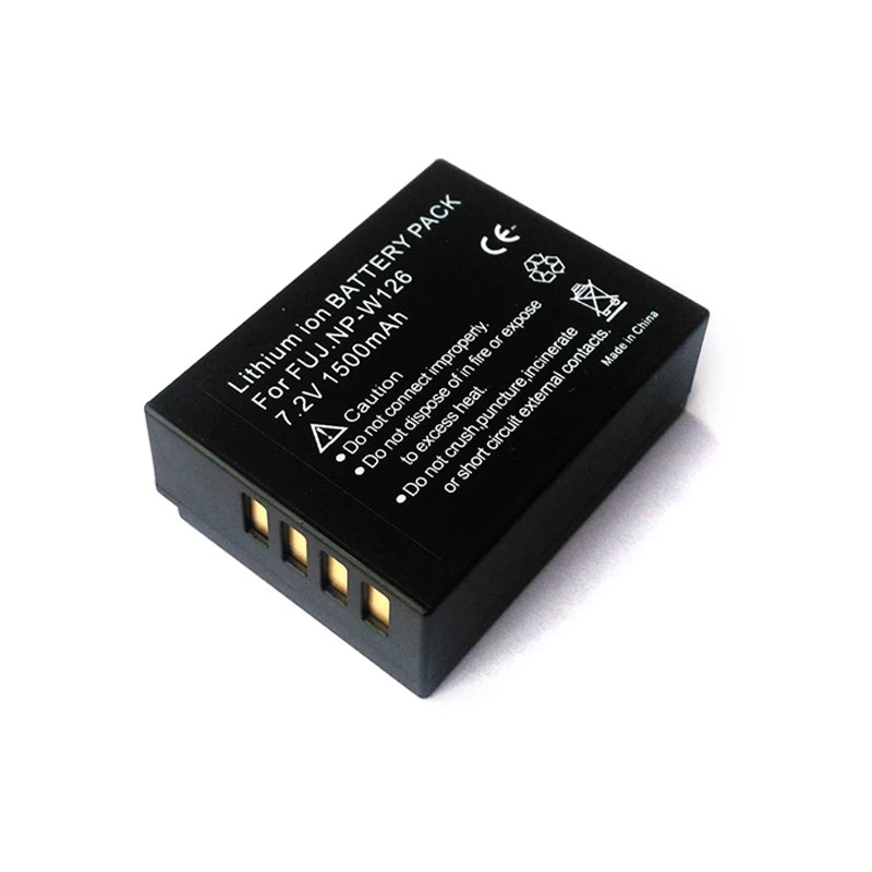 Bateria de câmera 7.2V 1500mAh NP-W126, para Fujifilm XT20/T10/T2 XA3/A10/A5/A20 XE3/E2 X100F