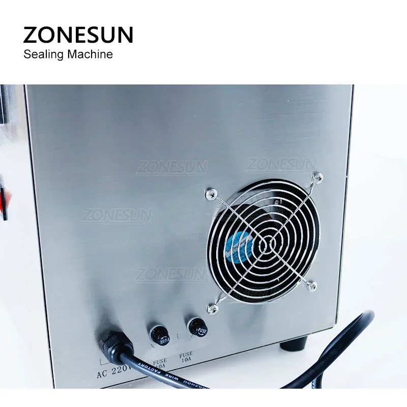 ZONESUN ZS-FK1300 التلقائي المستمر الألومنيوم احباط ماكينة ختم الزجاجات البلاستيكية عالية السرعة غطاء قارورة السدادة