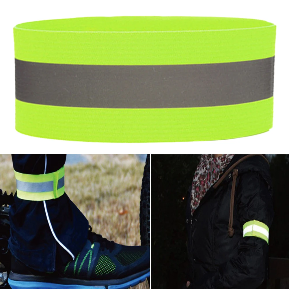 Arm Wrist Ankle Leg Bands High Visibility Reflective Tape Straps Safety Reflective Straps for Night Walking Cycling Running