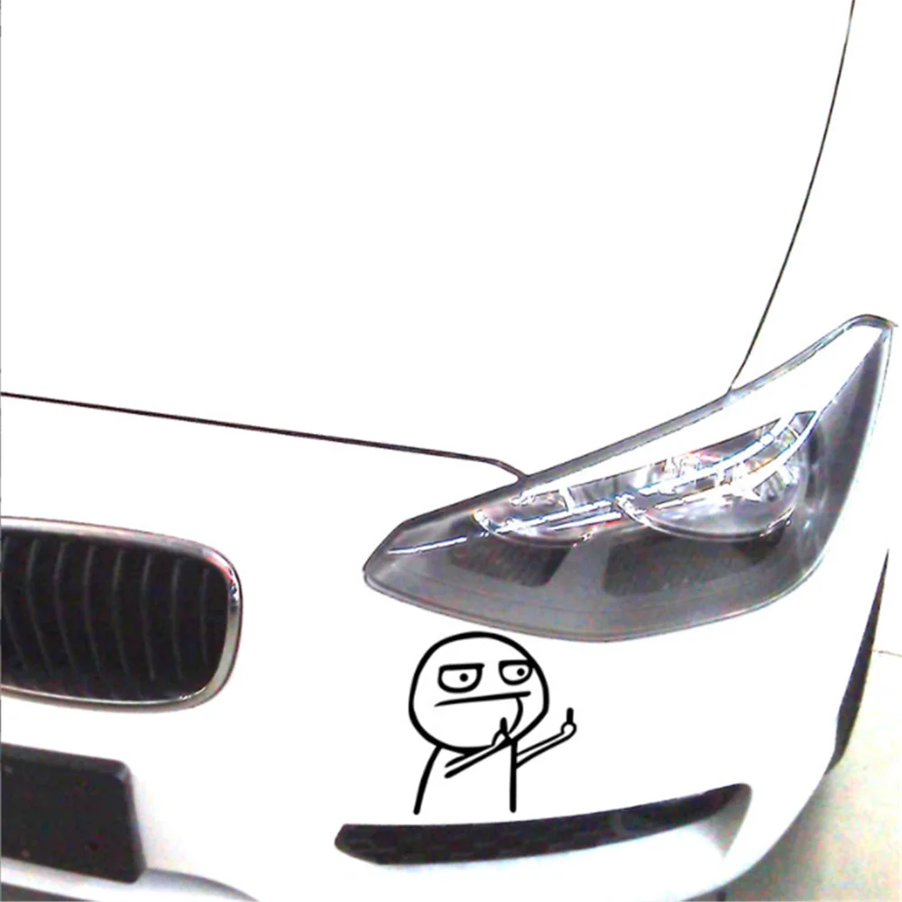 

Забавная наклейка на средний палец автомобиля, украшение для SEAT Altea Toledo MK1 MK2 Ibiza Cupra Leon Cupra для Skoda Fabia Rapid octavia